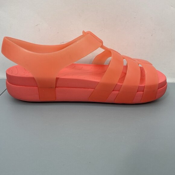 Crocs Splash Glossy Fisherman Sandals Strappy Platform Watermelon Pink Womens 9 - Picture 10 of 13
